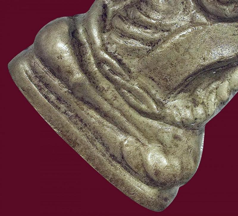 รูปหล่ออุดกริ่งหลวงพ่อเงิน วัดบางคลาน จ.พิจิตร ปี 15 พิมพ์คอแอล เนื้ออัลปาก้า