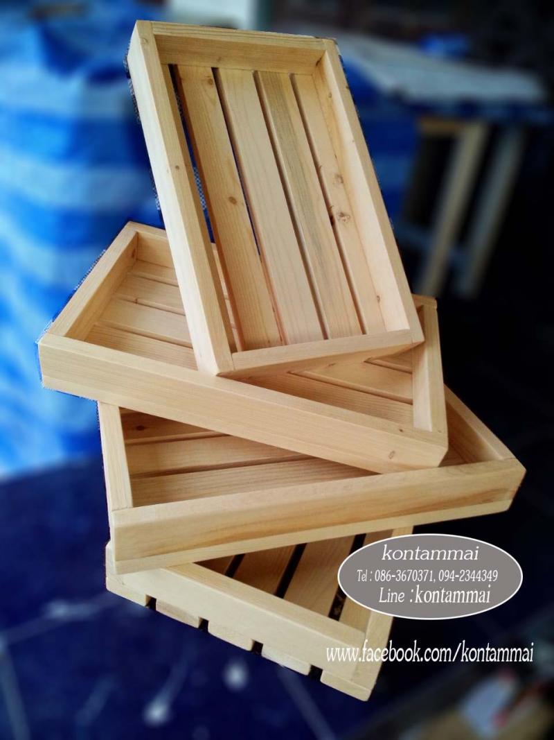 ถาดไม้ใส่เบเกอรี่