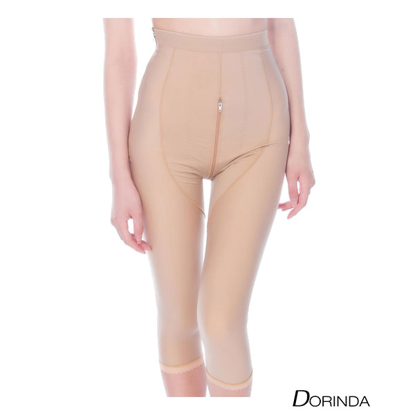 DORINDA กางเกงกระชับสัดส่วนหลังดูดไขมันต้นขา ขา 5 ส่วน เป้าซิป