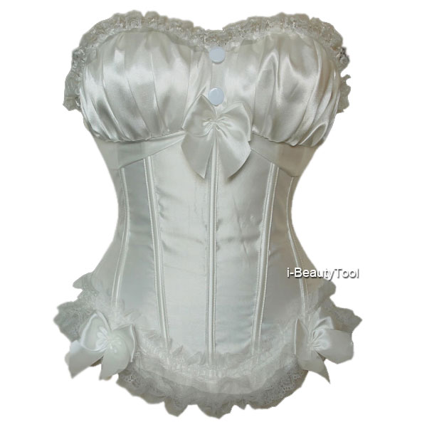 Corset คอร์เซ็ต ปรับสรีระ จัดรูปร่าง สีขาว มีสายถอดได้