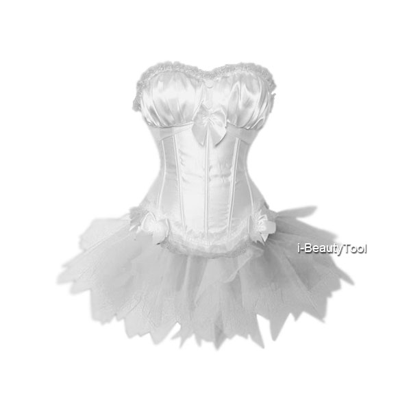 Corset คอร์เซ็ต ปรับสรีระ จัดรูปร่าง สีขาว มีสายถอดได้