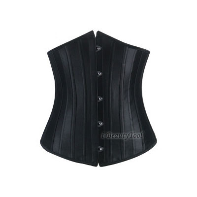 คอร์เซ็ท Corset ครึ่งตัว steel bone 26 แท่ง เกรดพรีเมี่ยม สีดำ