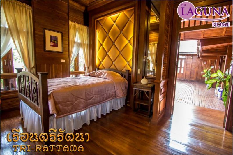 บ้านไม้เรือนไทย ไม้สักทองทั้งหลัง  "เรือนตรีรัตนา"  เลขแปลง 606  แต่งเฟอร์นิเจอร์ น้ำตกส่วนตัวและศาลาพักผ่อน