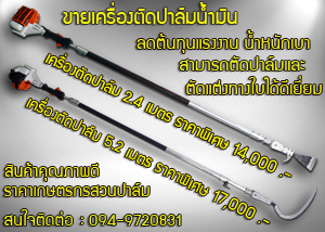 เครื่องสกัดน้ำมันราคาถูกและอุปกรณ์เครื่องมือแต่งกิ่งไม้ทะลายทางปาล์มน้ำมันทุกพันธุ์ ตัดแต่งกิ่งไม้ ด้ามเสียมเคียวตัดปาล์มออกแบบพิเศษ พร้อมชุดอุปกรณ์เพิ่มความยาวก้านชนิดปรับระดับความยาวได้   โดยใช้วัสดุที่มีคุณภาพ ทนทาน น้ำหนักเบา สามารถตัดปาล์มและตัดแต่งทางใบได้ดีเยี่ยม ...   เครื่องตัดปาล์มน้ำมันอัตโนมัติราคาถูกใช้แทน เคียวเกี่ยวปาล์ม ทนทาน
