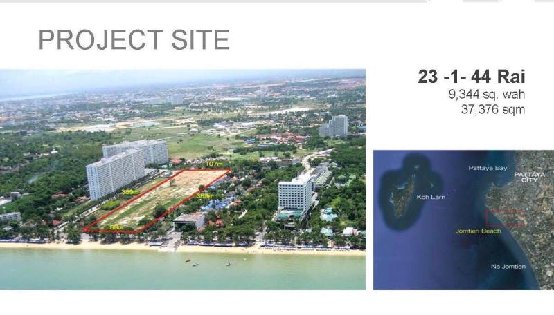 ขายที่ดินติดทะเล 23 ไร่ ติดหาดจอมเทียน พัทยา ชลบุรี ขายที่ดินติดทะเล 23 ไร่ ติดหาดจอมเทียน พัทยา ชลบุรี ก่อนแยกวัดบุญ ที่ดินติดถนนทั้งด้านหน้าและด้านหลัง กว้าง 88 เมตร ลึก 389 เมตร ขายยกแปลง 1,800,000,000 ฿   สนใจติดต่อ บริษัท Happy Bonus 082-399-5888 หรือ คุณกิติศักดิ์ วิมุกตานนท์ 085-449-7685 kitisak.bonus@gmail.com www.happybonusproperty.com ขายที่ดินชลบุรี, ขายที่ดินพัทยา, ที่ดิน ติดทะเล, ที่ดินติดหาดจอมเทียน, ขายที่ดิน�