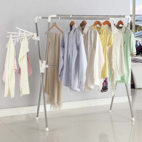 คุณลักษณะ- ราวแขวนผ้าสเตนเลส ทำจากสเตนเลสแท้- สามารถปรับความยาว และฐานได้ - แข็งแรง ทนทาน รองน้ำหนักได้ดี