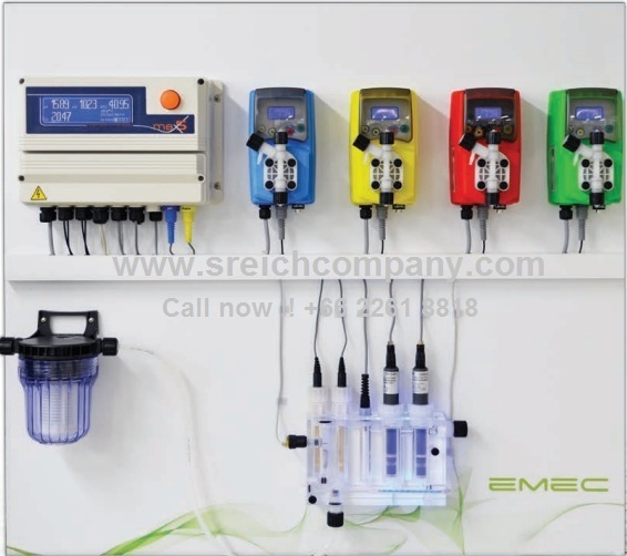 บริษัท เอส ไรคส์ จำหน่าย เครื่องจ่ายสารละลายคลอรีน สารส้ม ปูนขาว จ่ายน้ำยาล้างตะกรัน