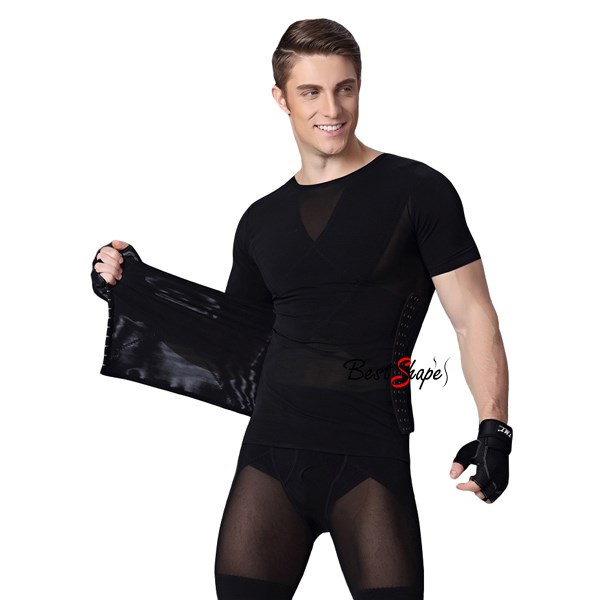 ชุดกระชับสัดส่วนชาย เสื้อเก็บพุง เก็บอก แขนสั้น รุ่น X-Clusive