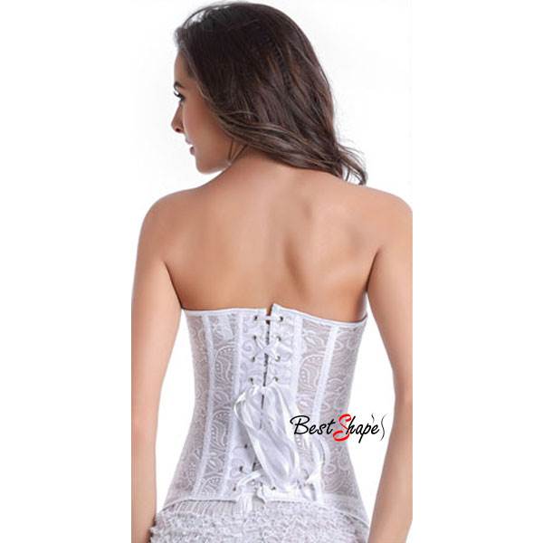 Corset คอร์เซ็ท สำหรับ ชุดเจ้าสาว ซิปหน้า - สีขาว