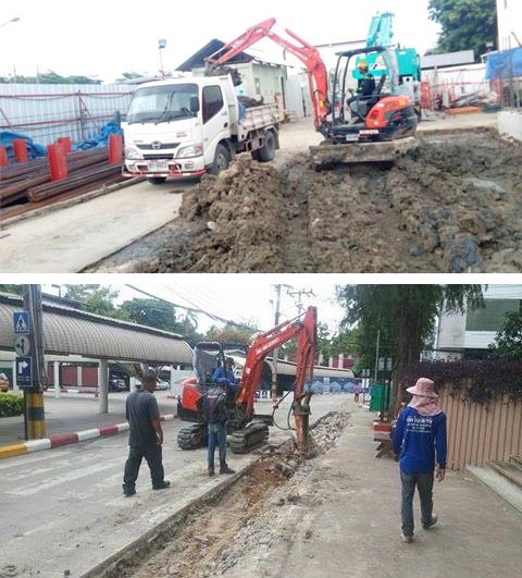 ให้เช่ารถแบคโฮ pc 30, ให้เช่ารถแบคโฮ pc 60, รับเคลียร์ริ่งพื้นที่ ขุดฟุตติ้ง วางบ่อบำบัด ถังแซท กดตอกเสาเข็ม รับจ้างขนขยะ เศษวัสดุก่อสร้าง บริการทั่วประเทศ