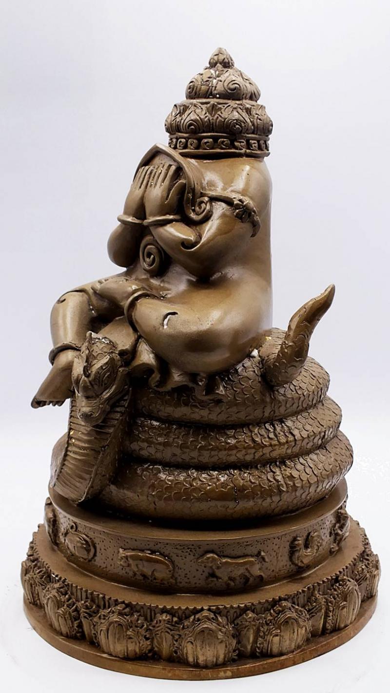 พระบูชาปิดตาพังพะกาฬ เนื้อโลหะผสม หน้าตัก 5 นิ้วสูง 12.5 นิ้ว