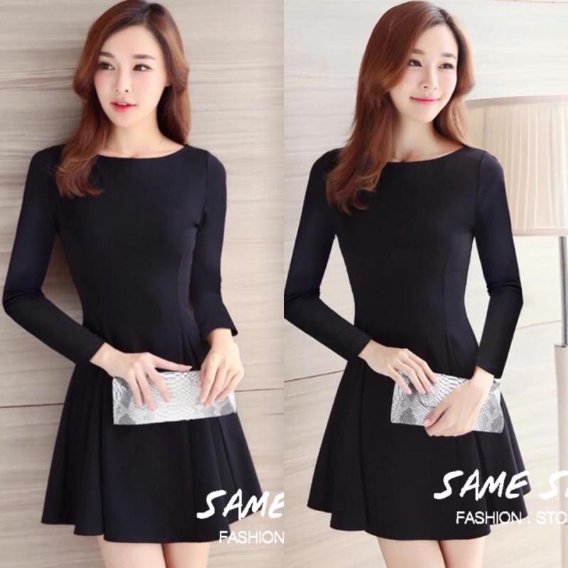 เดรสออกงาน เดรสดำคลุมเข่า  by DaDa Shop