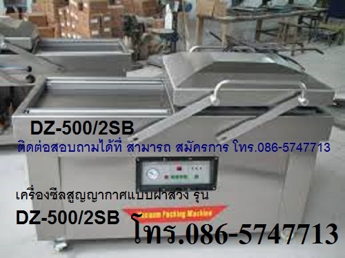 เครื่องซีลสูญญากาศ เครื่องแพ็คสูญญากาศแบบฝาสวิง ราคาถูก รุ่น DZ-500/2SB