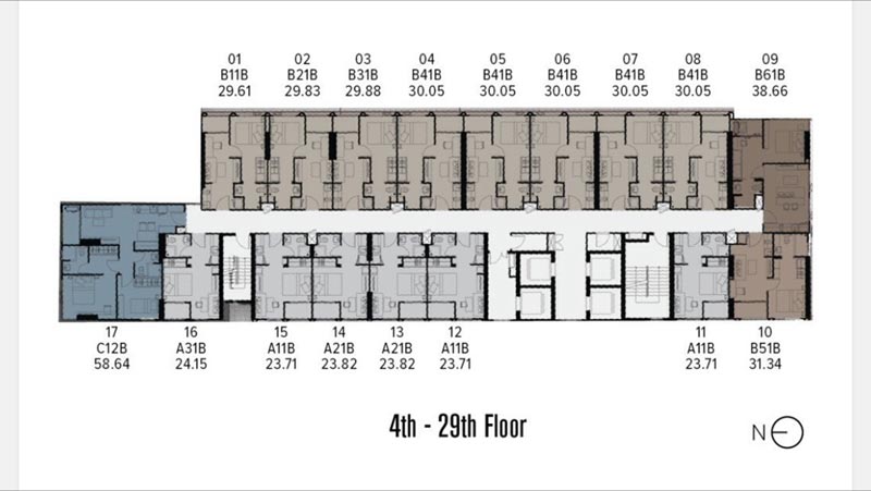 ขายดาวน์ CHAPTER ONE MIDTOWN แชปเตอร์วัน มิดทาวน์ ลาดพร้าว24 ชั้น19 (โดย Pruksa)