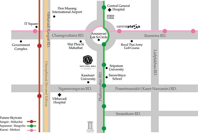 ให้เช่าคอนโดน็อตติ้งฮิลล์ พหล-เกษตร (Notting Hill Phahol-Kaset) ใกล้ BTS บางบัว ม.ศรีปทุม ม.เกษตร ตกแต่งสวยหรูพร้อมอยู่ 084-269-9465  LINE ID: rental-sales