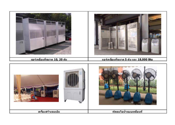 ให้เช่าแอร์ พัดลมไอน้ำ เครื่องสร้างลมเย็น และอุปกรณ์จัดงานอีเว้นท์ EventSupplies มีครบจบในทีเดียว ราคาประหยัดสุดๆ