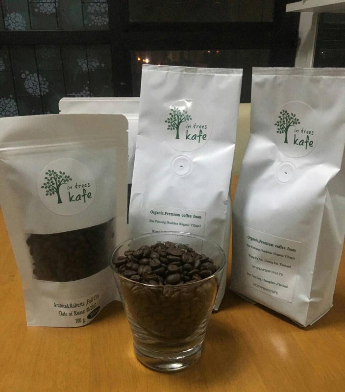 กาแฟสดคั่วหอมออร์แกนิค intrees kafe กาแฟคั่ว บด กาแฟสด กาแฟดริป เมล็ดกาแฟคั่วสำหรับคนรักกาแฟ กาแฟคั่วหอม Organic Coffee ปลอดสาร100%