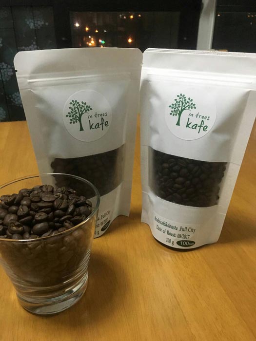 กาแฟสดคั่วหอมออร์แกนิค intrees kafe กาแฟคั่ว บด กาแฟสด กาแฟดริป เมล็ดกาแฟคั่วสำหรับคนรักกาแฟ กาแฟคั่วหอม Organic Coffee ปลอดสาร100%