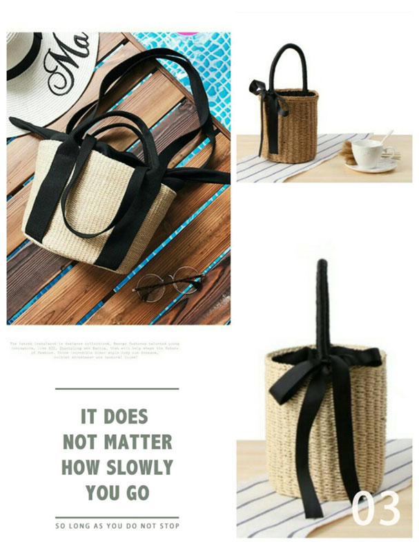 กระเป๋าสาน กระเป๋าสานแฟชั่น กระเป๋าสานสไตล์ญี่ปุ่น น่ารัก ฟรุ๊งฟริ้ง สไตล์ทะเลๆ