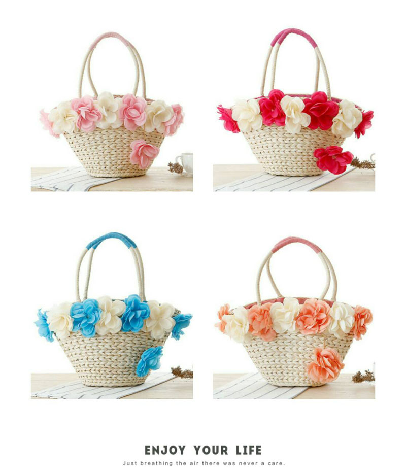 กระเป๋าสาน กระเป๋าสานแฟชั่น กระเป๋าสานสไตล์ญี่ปุ่น น่ารัก ฟรุ๊งฟริ้ง สไตล์ทะเลๆ