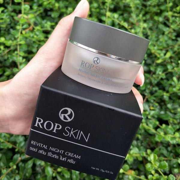 ROP SKIN ครีมหน้าขาวเรียบเนียน กระจ่างใส ลดเลือน ริ้วรอย ฝ้า กระ จุดด่างดำ เห็นผลชัดเจน ปลอดภัย แม้ผิวแพ้ง่าย