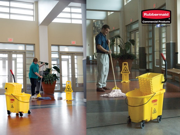 WaveBrake Mopping Trolley Side press