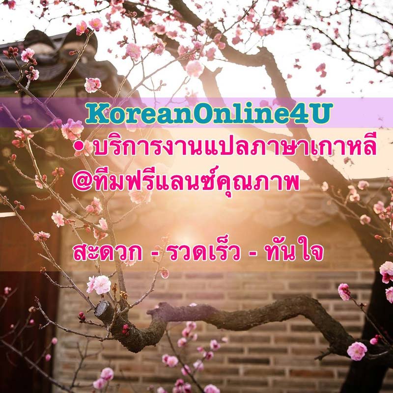 บริการรับจัดหา ล่ามเกาหลี by KoreanOnline4U ทั้ง ภาษาเกาหลี-ไทย & เกาหลี-อังกฤษ ราคากันเอง ประหยัดค่าใช้จ่าย