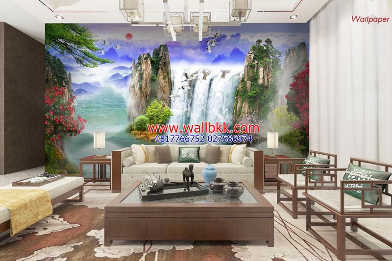 พิมพ์วอลเปเปอร์ติดผนัง วอลเปเปอร์สั่งพิมพ์ลายไทย พระโขนง คลองเตย