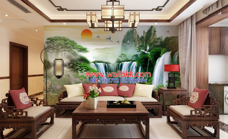 พิมพ์วอลเปเปอร์ติดผนัง วอลเปเปอร์สั่งพิมพ์ลายไทย พระโขนง คลองเตย