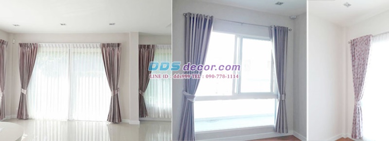 ขายผ้าม่านลายดอกไม้ ผ้าม่านลายเส้นตัด ปทุมธานี รังสิต