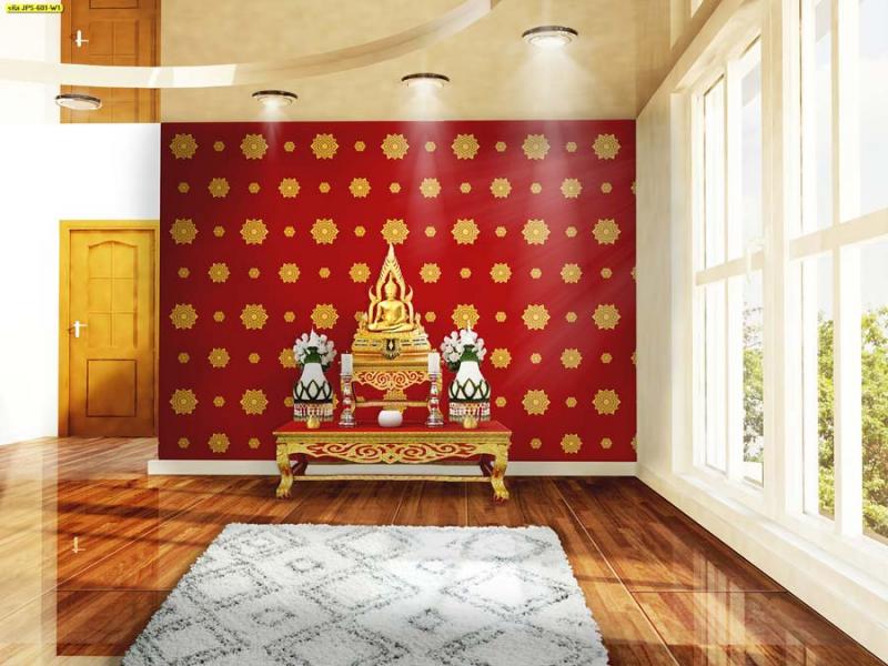 สั่งพิมพ์วอลเปเปอร์ลายดอกพุดตาน พระราม2 สมุทรสาคร