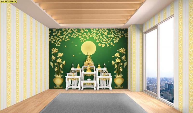 Print Wallpaper ลายไทยพญานาค บ้านบึง หนองใหญ่