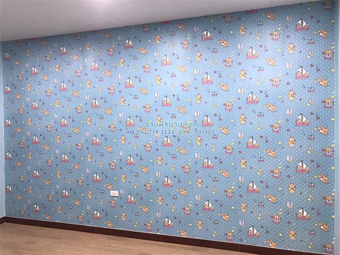 วอลเปเปอร์สั่งทำผ้าซาติน วอลเปเปอร์ลายลายเส้น หลักสี่ สายไหม