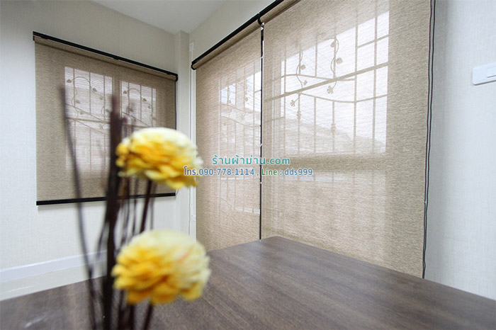 ม่านตาไก่ ม่านม้วนกันแดด พุทธมณฑล กระทุ่มแบน