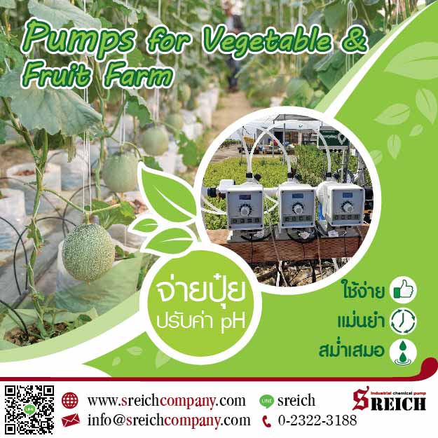 ปั๊มเติมปุ๋ย ปั๊มสูบส่งสารสเปรย์ออกหัวจ่ายในการเกษตร