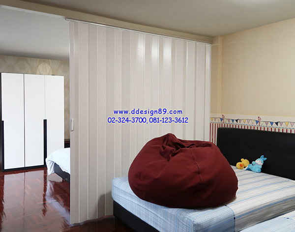 ผ้าม่านลายเส้นขีด ฉากกั้นห้องPVC ม่านม้วนทึบแสง นิคมอุตสาหกรรมปินทอง มาคิตะ