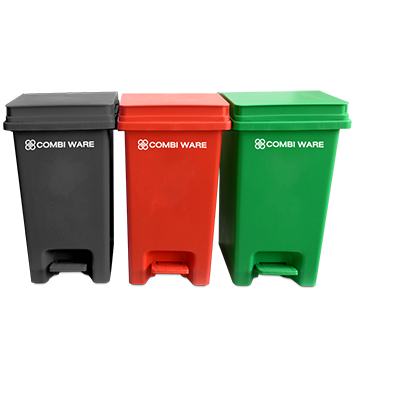 ถังขยะพลาสติก COMBI WARE ขนาด 15 ลิตร, แบบมีเท้าเหยียบ