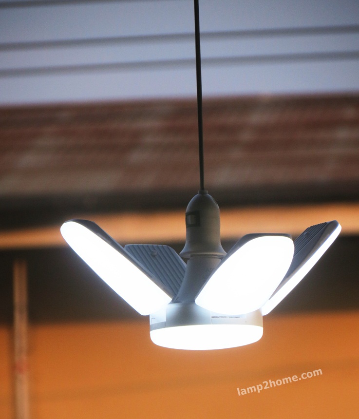 หลอดLED 4 ใบพัด พับได้ (75w) แสงขาว/แสงเหลือง