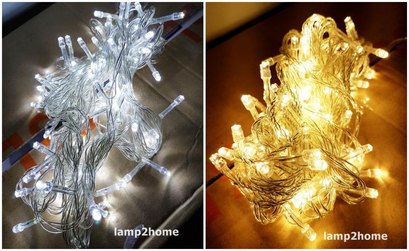 ไฟคริสต์มาส LED 100 หัว (แบบนิ่ง-แบบกระพริบได้)