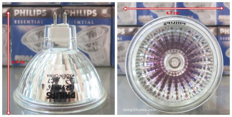 หลอดฮาโลเจน ขั้ว MR16 (12v 50w) ฟิลิปของแท้