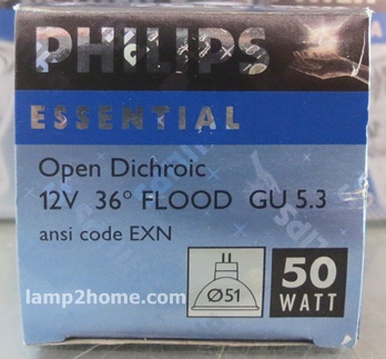 หลอดฮาโลเจน ขั้ว MR16 (12v 50w) ฟิลิปของแท้