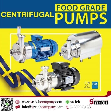 Centrifugal Pump Stainless 316 L ปั๊มฟู้ดเกรดจากยุโรป ที่เน้นสุขอนามัยเป็นหลักใช้ในการสูบส่งของเหลว น้ำเชื่อม ไซรัป สูบส่งน้ำผลไม้ น้ำร้อน ในอุตสาหกรรมอาหาร และเครื่องดื่ม วัสดุตัวปั๊มเป็น สแตนเลสเกรด 316L ผิวขัดมัน ใบพัดสแตนเลส 316L และปั๊มแทปโฟลรองรับของเหลวอุณหภูมิสูงถึง180องศาเซลเซียส  สนใจปั๊มสูบส่งของเหลว ปั๊มเติมสาร Chemical Pump, Centrifugal Pump, Sanitary Pump, Hygienic Pumpติดต่อ บจก. เอส ไรคส์ โทร 02322