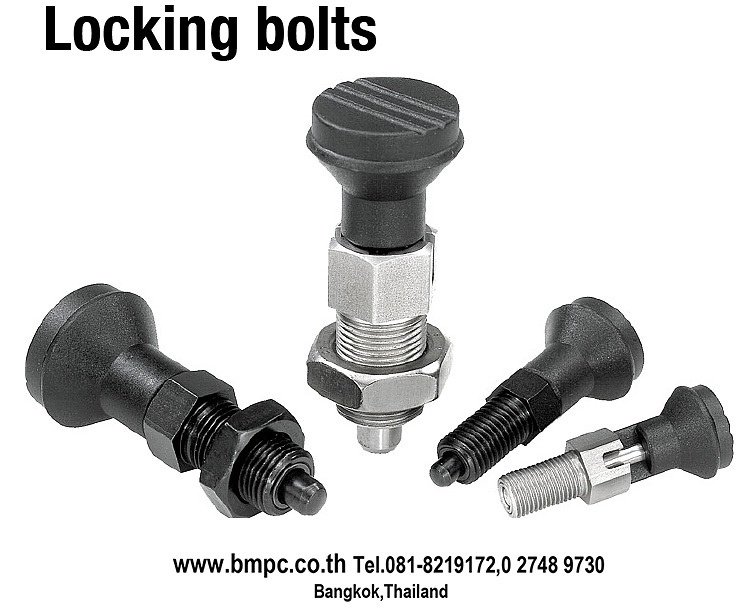     Indexing plunger , Locking bolt, สลักล๊อกตำแหน่ง               Brand   : Kipp        Country of origin :   Germany              Model K0339  :  Size  M10, M12, M16, M20                                :  Material Steel, Stainless steel          Model K0338   : Size M6, M8, M10, M12, M16, M20, M24                                :  Material Steel, Stainless steel          รุ่นมาตรฐานในสต๊อก K0338, K0339  ส่วน Model รูปแบบอื่นโปรด    สอบถาม                 ฝ่ายขายติดต่อ  เอก 0818219172 , อรุณลักษณ์  0819126715,               สุพัฒตรา   0818353359          สำนักงานโทร  027489730-1,  027489800, 027489819  �