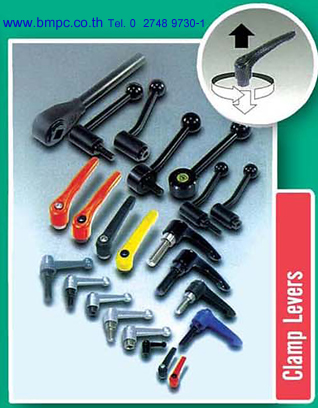 Clamp Lever , Gear Clamp (ด้ามขัน)     Material  Handle :  Die-cast zinc, Fiberglass reinforced plastic  Thread :  steel black oxidised, stainless steel 1.4305     Size  Internal thread (เกลียวตัวเมีย) M3-M16  External thread (เกลียวตัวผู้) M4-M16        ฝ่ายขายติดต่อ  เอก  0818219172 , อรุณลักษณ์  0819126715, สุพัฒตรา   0818353359          สำนักงานโทร  027489730-1,  027489800, 027489819    Fax 027489852          ID Line 0818353359              ID Line 0819126715         www.bmpc.co.th,  sales@bmpc.co.th, bmpcthai@truemail.co.th       