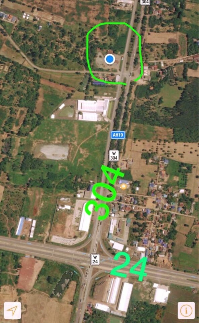 ขายที่ดิน 6ไร่ 1งาน 69ตารางวา ติดถนน 304 นครราชสีมา-กบินทร์บุรี ฝั่งเข้าตัวเมืองนครราชสีมา