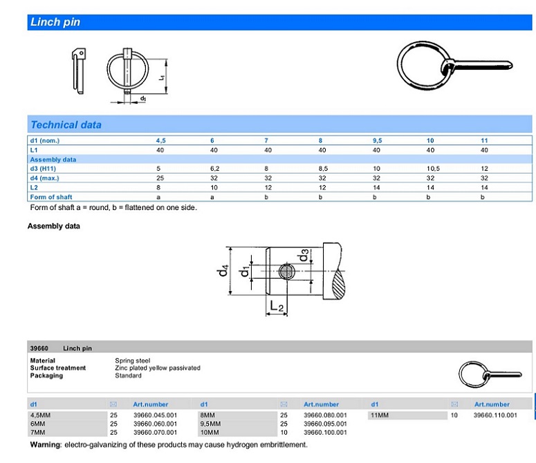 Parallel pin, pin with thread, สลักแบบมีเกลียวใน, Paralles with female thread