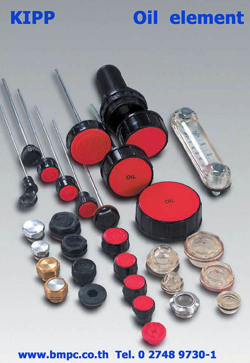 Column level indicator, Oil level gauge, sight glasses, oil plug, Screw plug, Vent screw, Dipstick, Filler neck, Plastic oil plug, Fluted Plugs