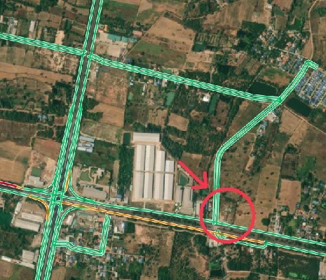 ขายที่ดิน ติดถนน 304 นครราชสีมา-กบินทร์บุรี ฝั่งเข้าตัวเมืองนครราชสีมา เจ้าของขายเอง