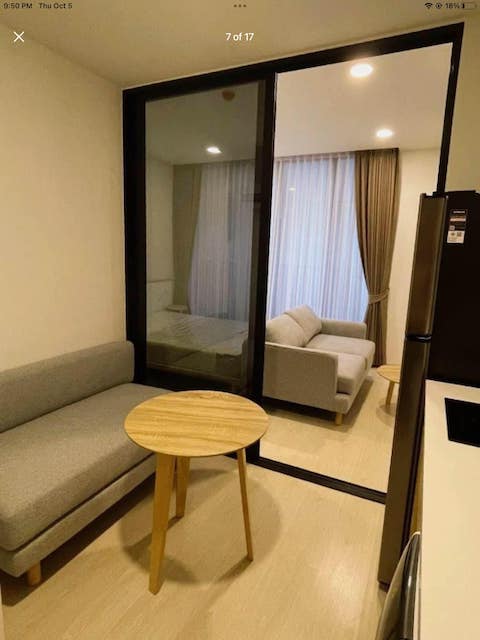 Noble Ambience Sukhumvit 42, clean, private, 6th floor, BTS Ekkamai.***Service for selling/renting houses, condos and giving advice. If interested, contact at any time***Interested in additional details or pictures or making an appointment to see the room?Contact Ekachai (Aui)T. 089-799-5598Line ID: @auiauiaui001 (add @ in front)-------------------------------------------------- -----------Room type: 1 bedroom, 1 bathroomSize 27 sq m., 6th floorNew, clean room, beautifully decorated, ready to move in.details-------------------------------------------------- ------------Rental price: 15,000 baht per month-------------------------------------------------- ------------* furniture- wardrobe- Built-in kitchen- Bed with mattress- Sofa-------------------------------------------------- ------------*Facilities worth using- Garden area and open space within the project over 1,500 sq m.- Common garden size 20 x 30 meters- Salt system swimming pool, size 5 x 23 meters- Fitness---------------------