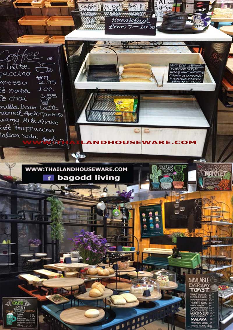 ชั้นวางเบเกอร์รี่ลังไม้ สีวินเทจ ชั้นโชว์สินค้าเอนกประสงค์ วางเบเกอร์รี่ จัดวางขนม ชั้นวางขวดไวท์ โต๊ะโชว์สินค้าแบบถอดประกอบได้ สินค้าดี ผลิตโดยคนไทย คุณภาพส่งออก